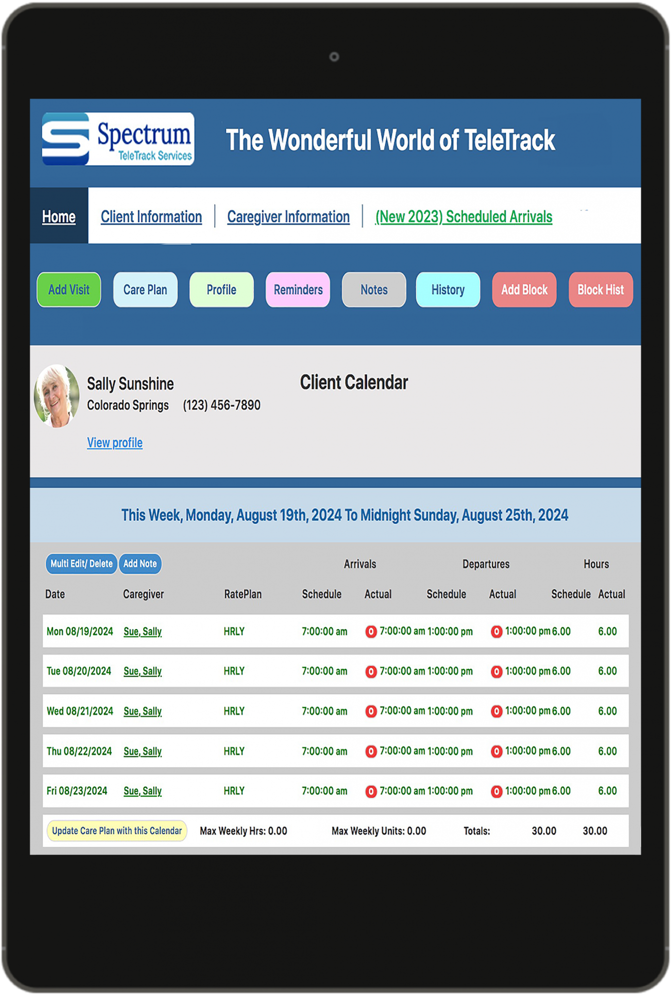 Home Care Software | Spectrum TeleTrack Services